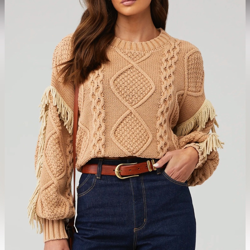 Line & Dot, JASPER FRINGE SWEATER, Small